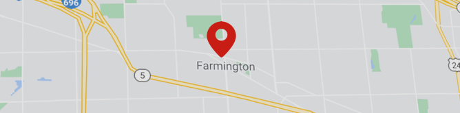 Farmington Michigan on a Mobile Map for Technical Hot and Cold