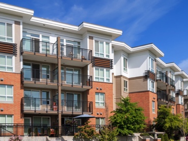 Local Apartment Complex on a Sunny Day in Michigan