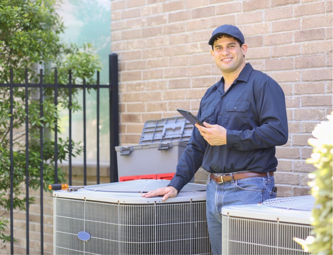 Heating and Air Conditioning Technician Working